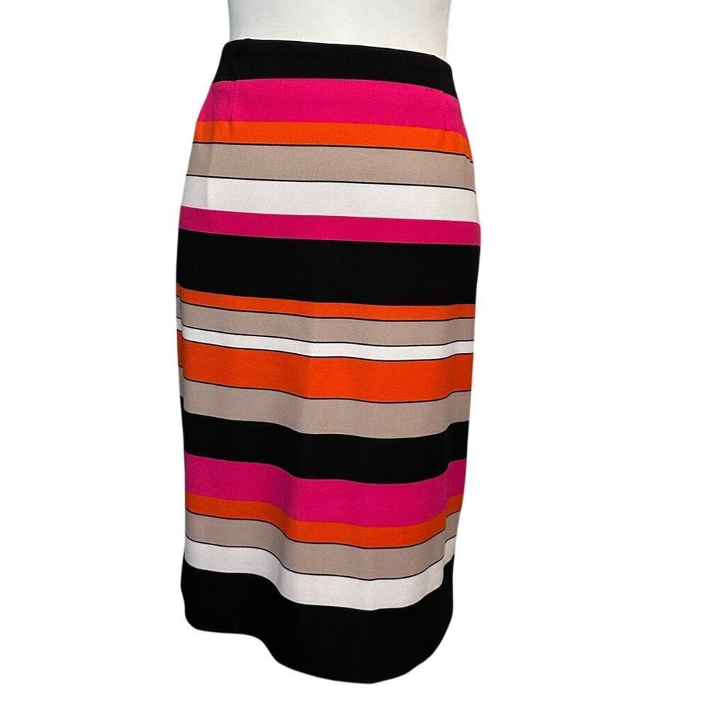 Nine West/Kasper 3 Piece Suit Set Blazer Top Skirt Coral Taupe Black White NEW - Picture 6 of 16